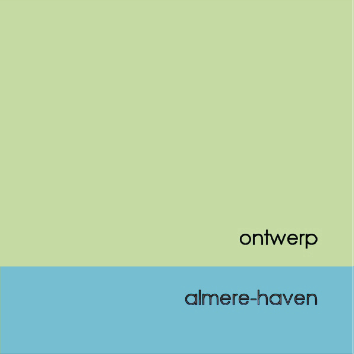 Tweekleuren voorblad van rapport Ontwerp Almere Haven