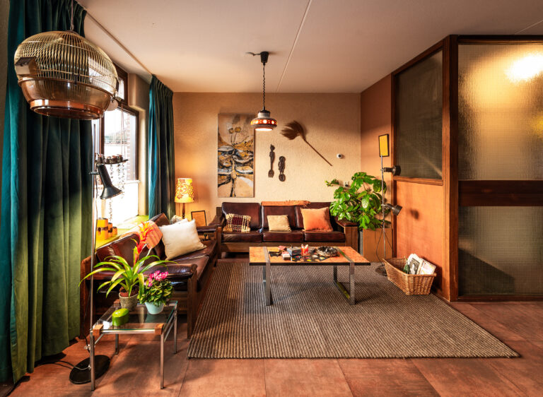 Kleurenfoto met interieur museumwoning in Almere Haven