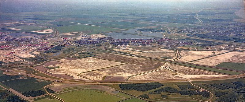 Almere Stad (vanuit west) 1985 © Delta-Phot